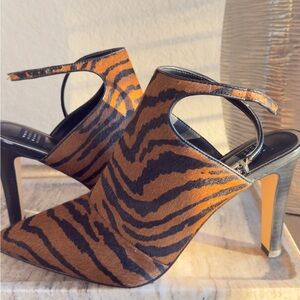 Animal Print High Heel Mules - White House black market